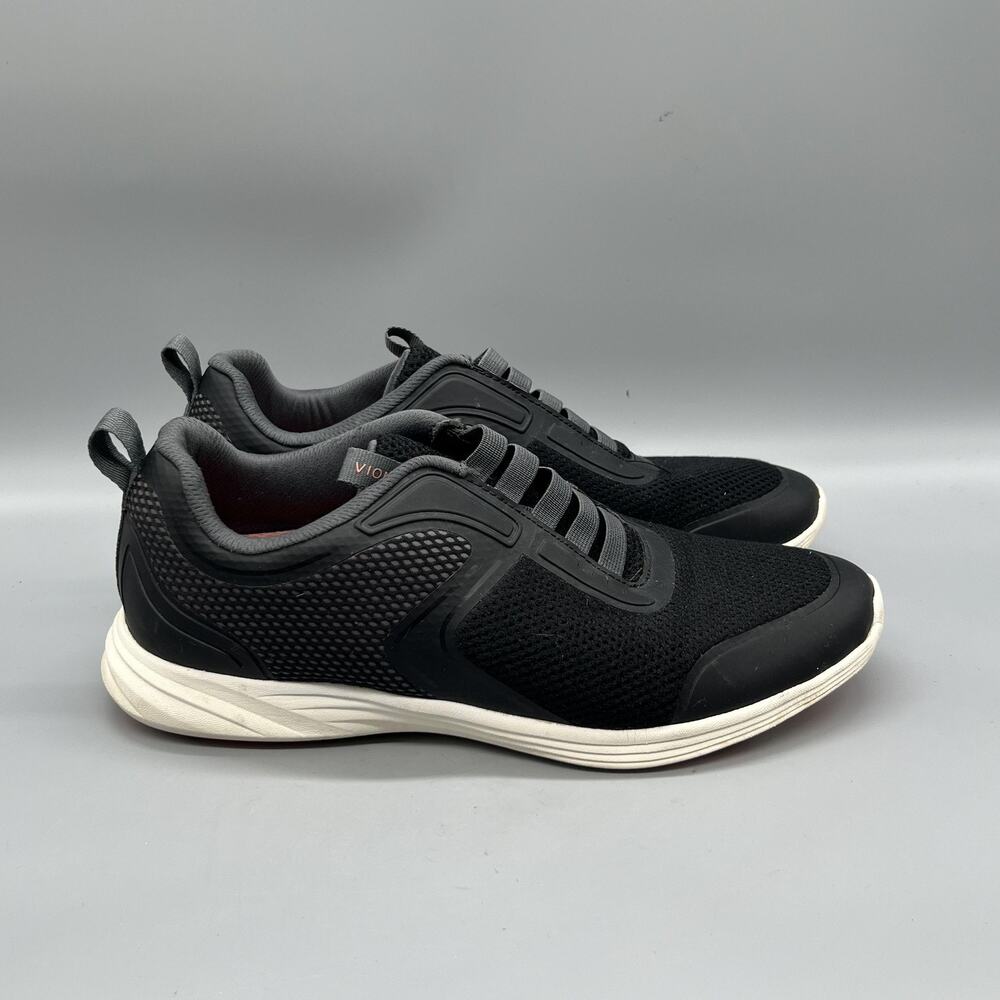 Vionic Shoes Womens 9.5 Black Knit Mesh Reign Walking Athletic Sneakers Comfort